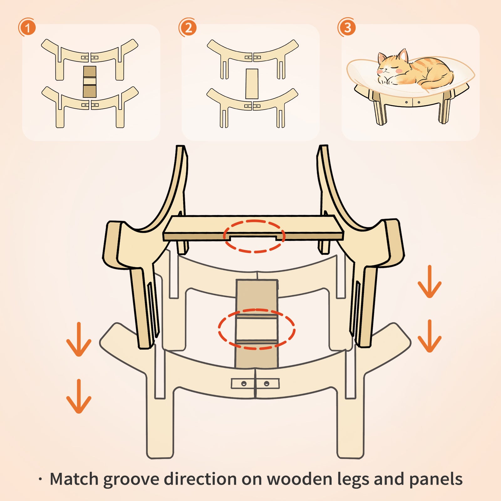 Elevated Flower Cat Bed Wooden with Cushion Fluffy Pet Couch Sofa for Indoor Cats Raised Kitty Lounge Chair Suitable for Puppy, Cat Furniture