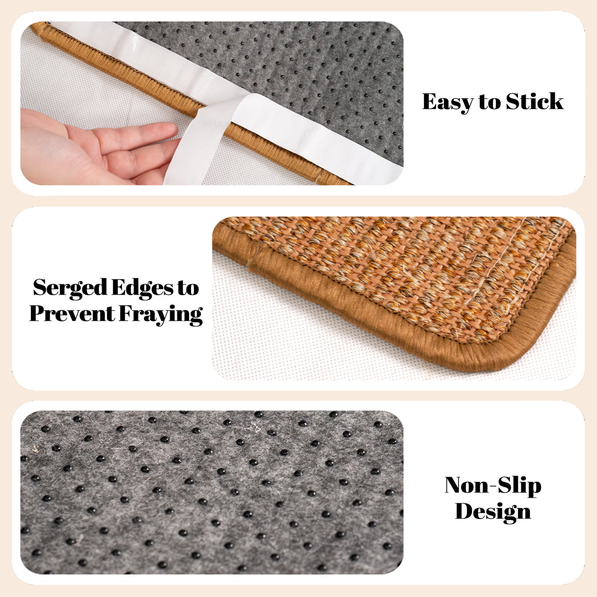 CheerPals Cat Scratcher Mat, 23.6 X 15.7 Inch Sisal Cat Scratch Pad, Furniture Protection Scratching Board, Brandy